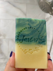 Handmade Soap made with sustainable ingredients scented in fresh clean scent of green tea & cucumber 